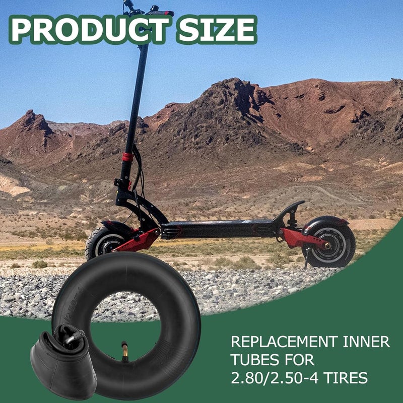 NIGOOLATA 2.80/2.50-4 Inner Tube 2.80-4 2.50-4 Replacement Tire Tubes with Bent Valve Stem for Wheelbarrows, Scooters, Hand Trucks, Lawn Mowers, Dollies - 2 Pack - Image 2